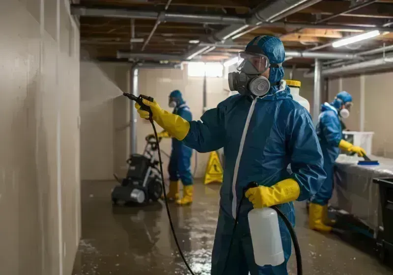 Basement Sanitization and Antimicrobial Treatment process in Point Pleasant, WV