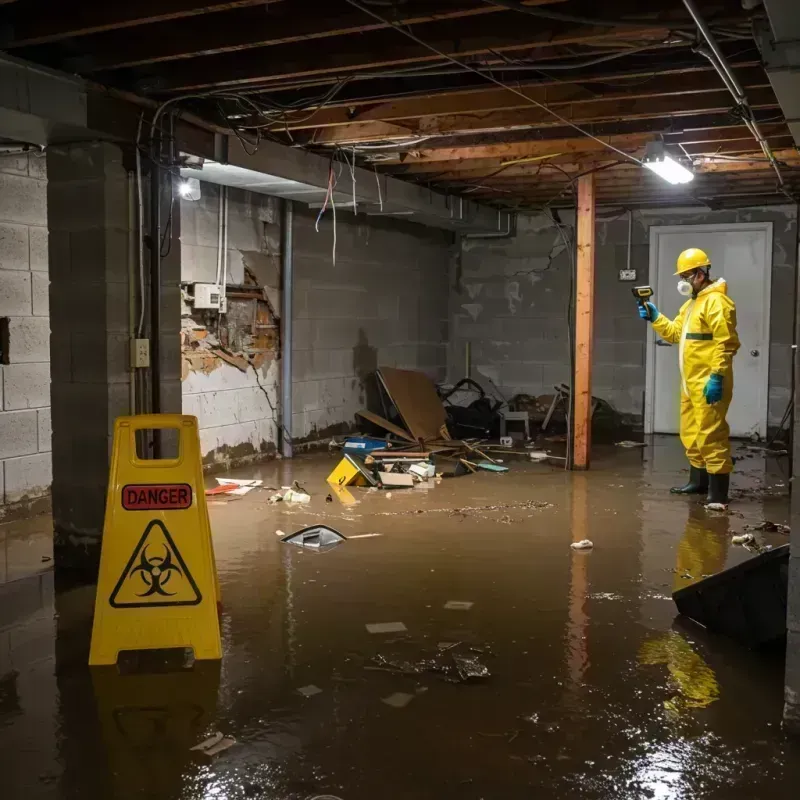 Flooded Basement Electrical Hazard in Point Pleasant, WV Property